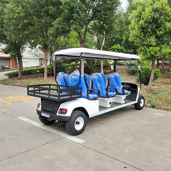 6座带货斗公交座椅版电动高尔夫车